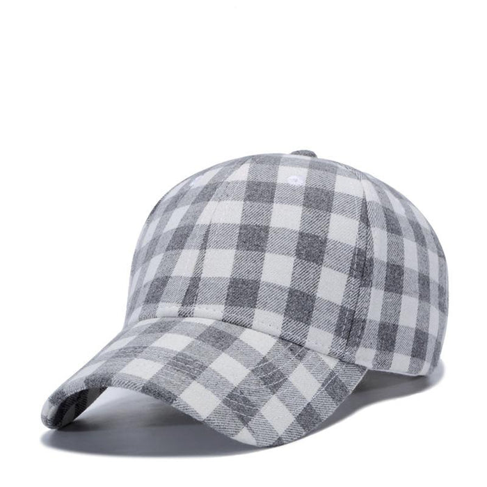 New Plaid Baseball Cap Cotton Sun Hat