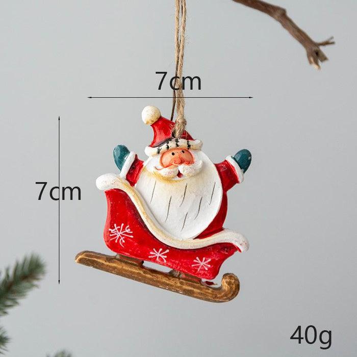 Resin Pendant Christmas Tree Decorative Ornaments
