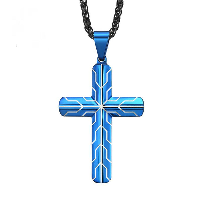 Stylish Cross Stainless Steel Pendant Necklace