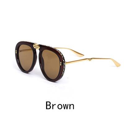 New Rhinestone Inlaid Frame Folding Sunglasses