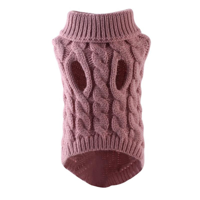 High collar knitted pet cat and dog clothes