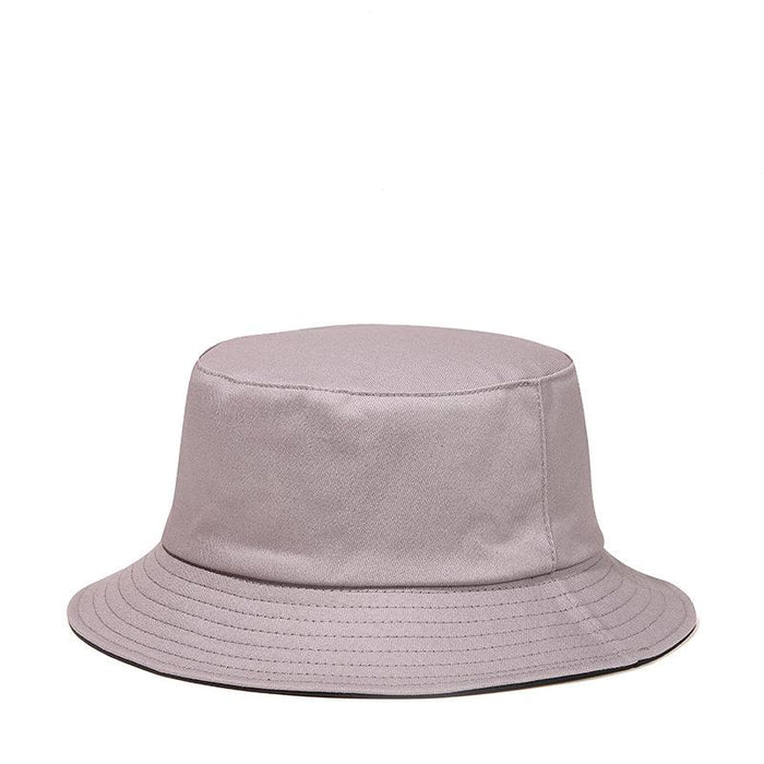 New Solid Color Double-sided Fisherman Hat Sun Hat
