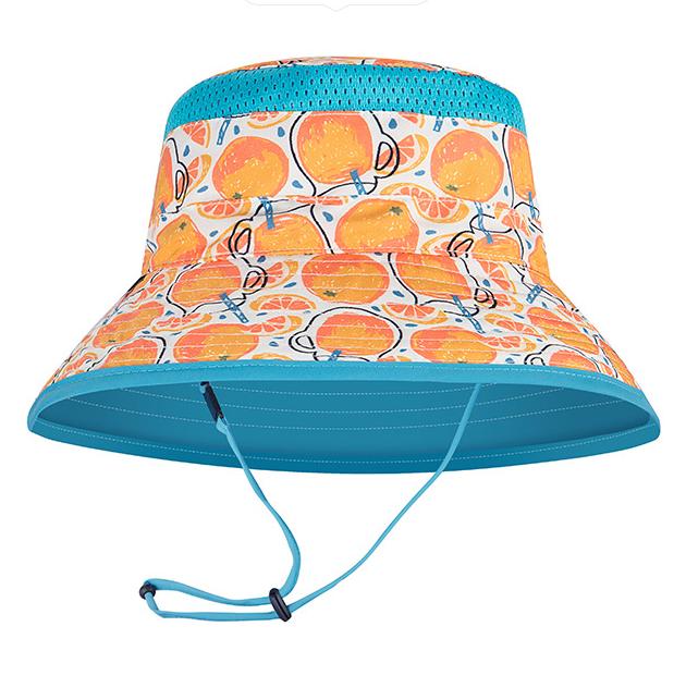 Summer UPF50 + Orange Soda Children's Sunscreen Fisherman Hat