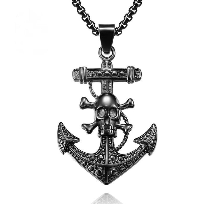 Men's Pirates of The Caribbean Anchor Pendant Necklace