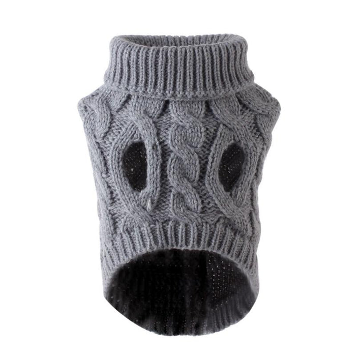 High collar knitted pet cat and dog clothes