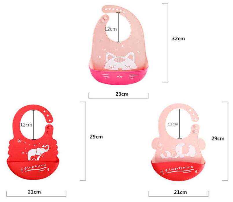 Baby Silicone Bib Waterproof Super Soft Children's Saliva Bag