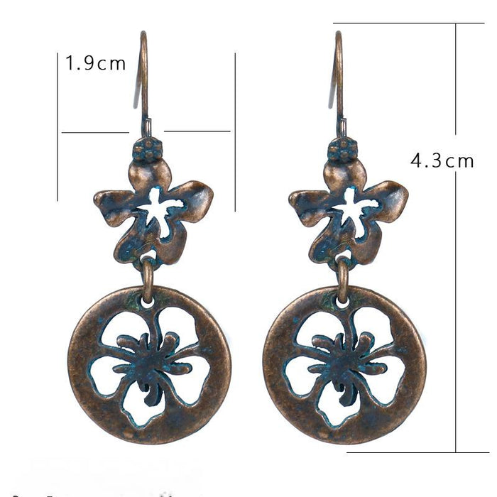 Bohemian Retro Ethnic Geometric Love Sweet Earrings