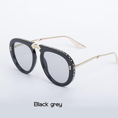 New Rhinestone Inlaid Frame Folding Sunglasses