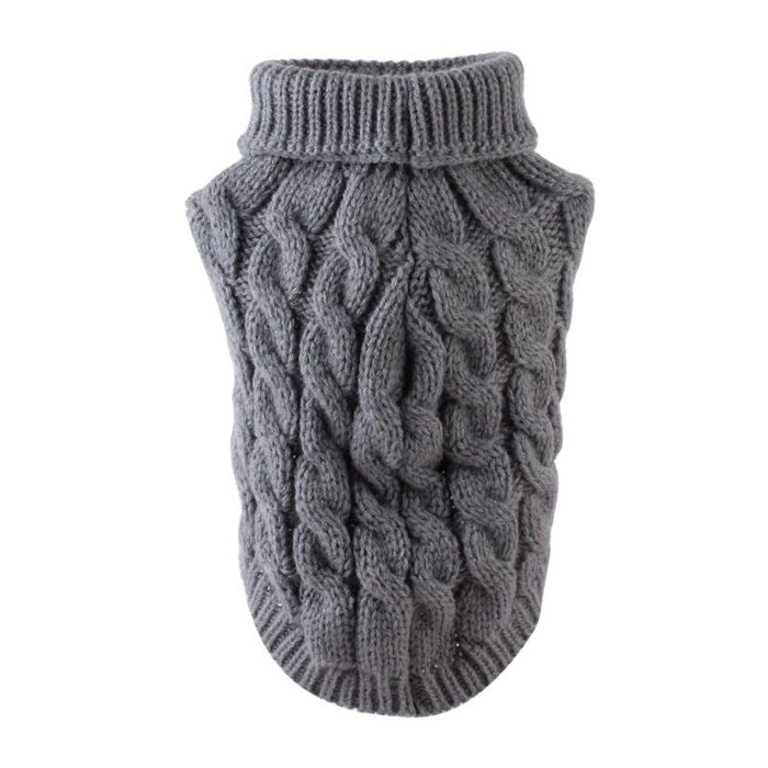 High collar knitted pet cat and dog clothes