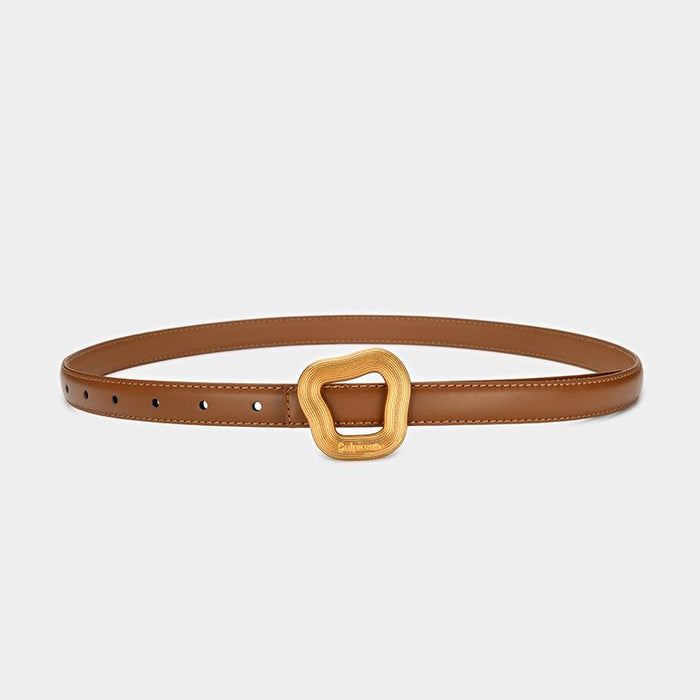 Women's Fashion Solid Color Decorative Small Belt with Dress Decoration