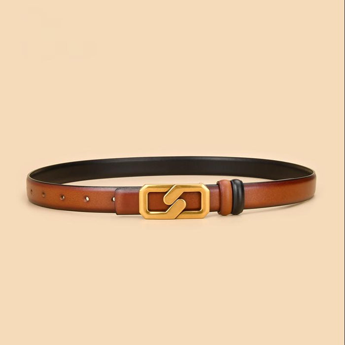 New Versatile Leather Belt Jeans with