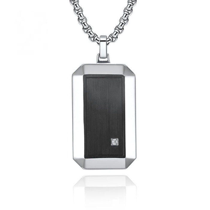 Creative Trend Black Men's Titanium Steel Pendant Necklace