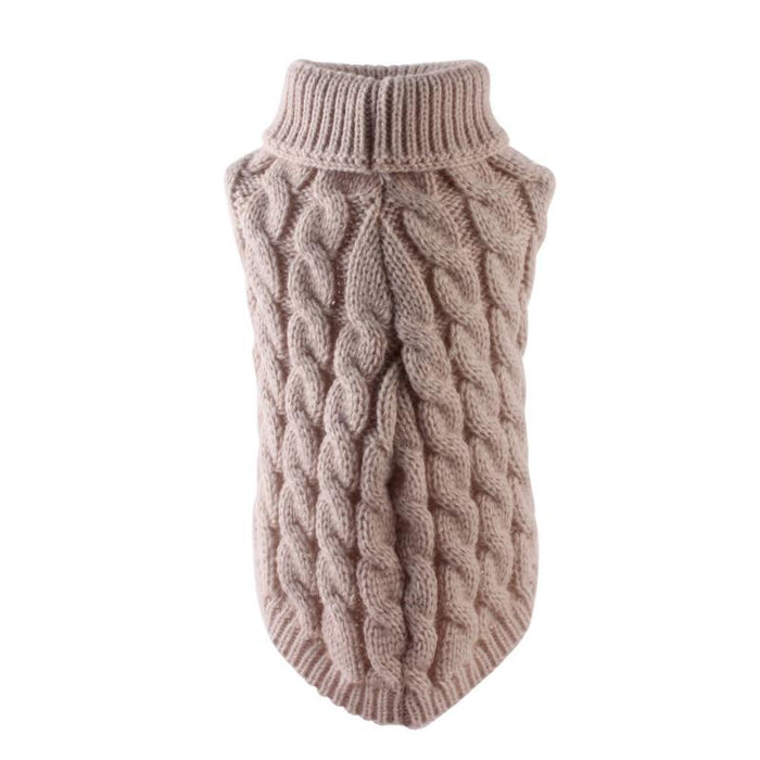 High collar knitted pet cat and dog clothes