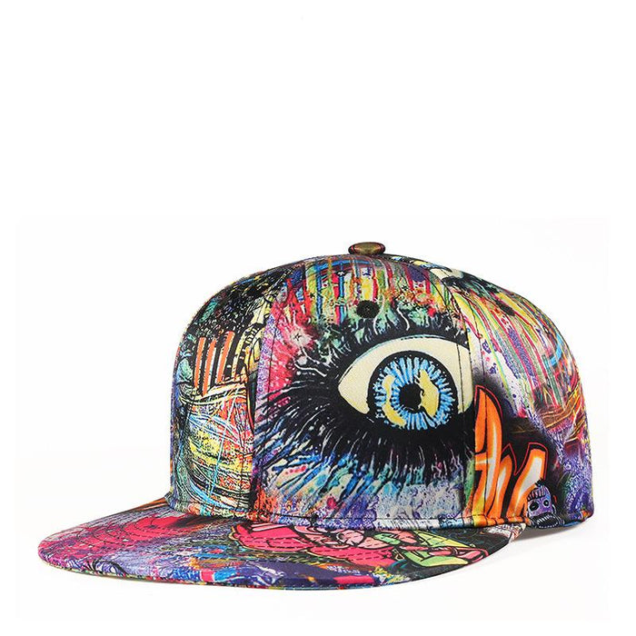 New 3d Graffiti Flat Edge Hip Hop Cap Baseball Cap