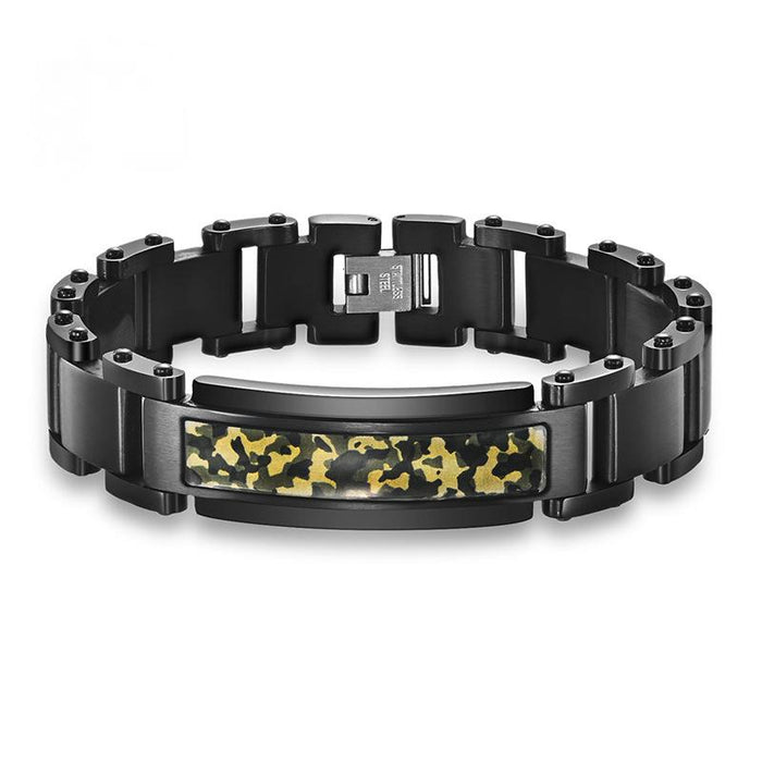 Men's Titanium Steel Camouflage Bracelet Accessories