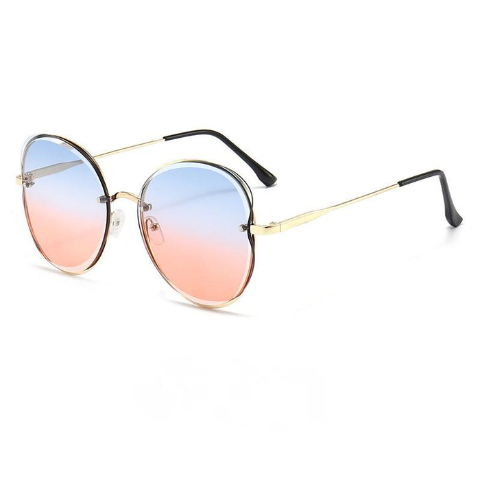 Men's and women's sunglasses metal full frame gradient multi-color Sunglasses