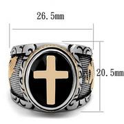 Creative Hand of God Cross Two Color Ring