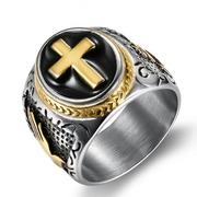 Creative Hand of God Cross Two Color Ring