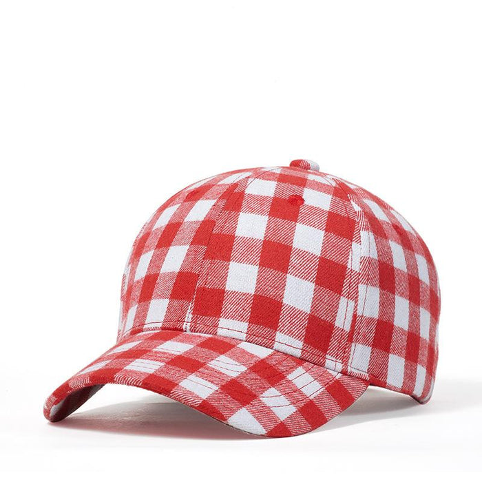 New Plaid Baseball Cap Cotton Sun Hat