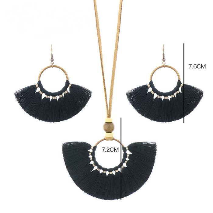 Fashion Retro Jewelry Bohemian Earring + Necklace Set