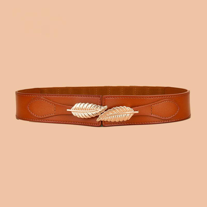 New Women's Fashion Waistband with Coat Leather Belt