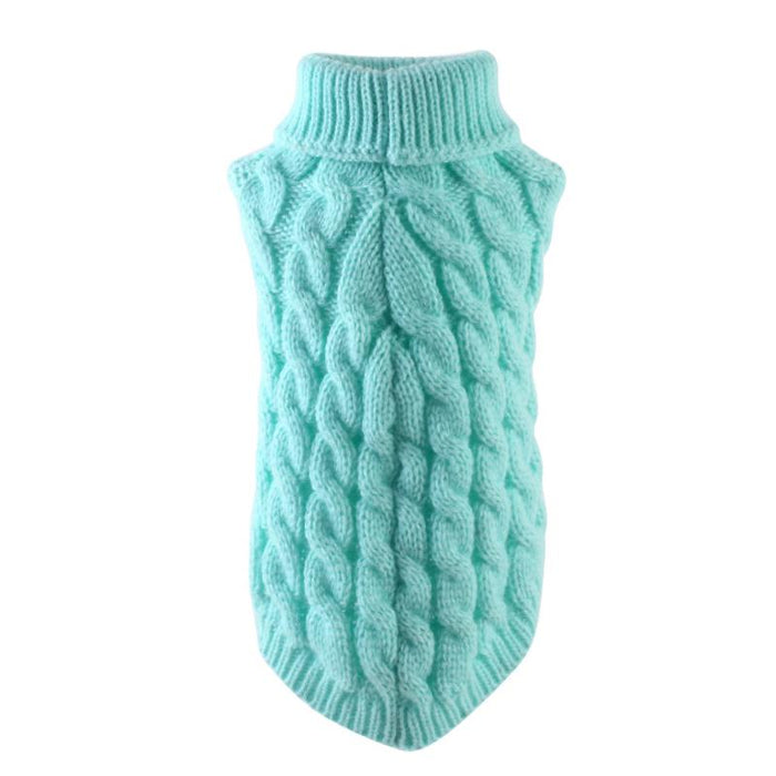 High collar knitted pet cat and dog clothes