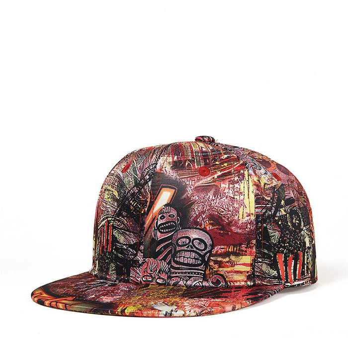 New 3d Graffiti Flat Edge Hip Hop Cap Baseball Cap