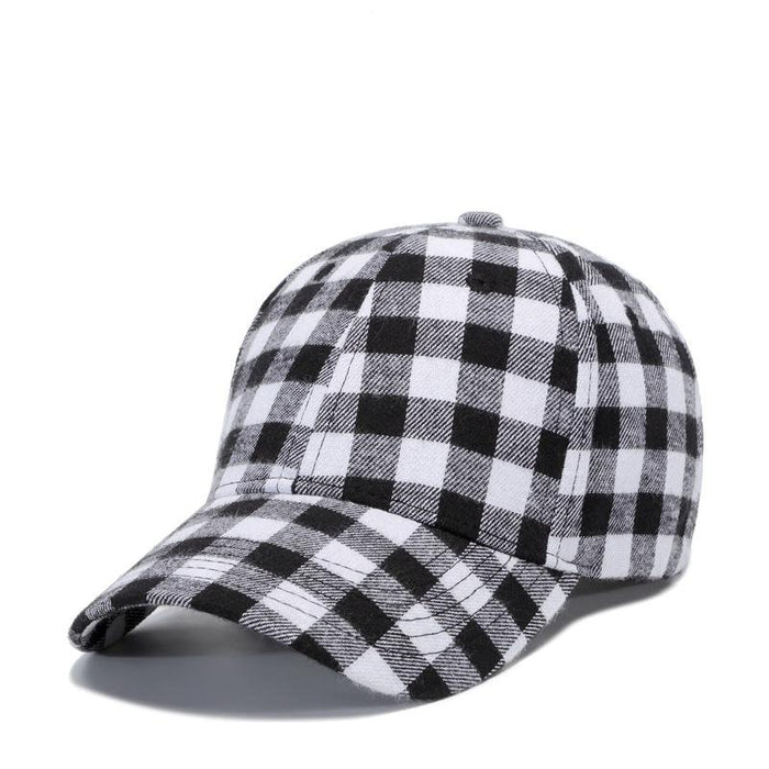 New Plaid Baseball Cap Cotton Sun Hat