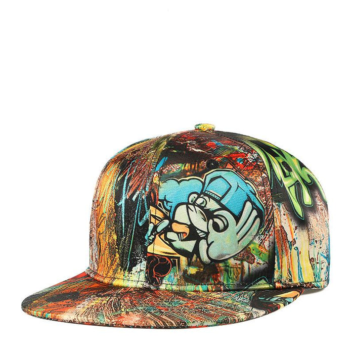 New 3d Graffiti Flat Edge Hip Hop Cap Baseball Cap